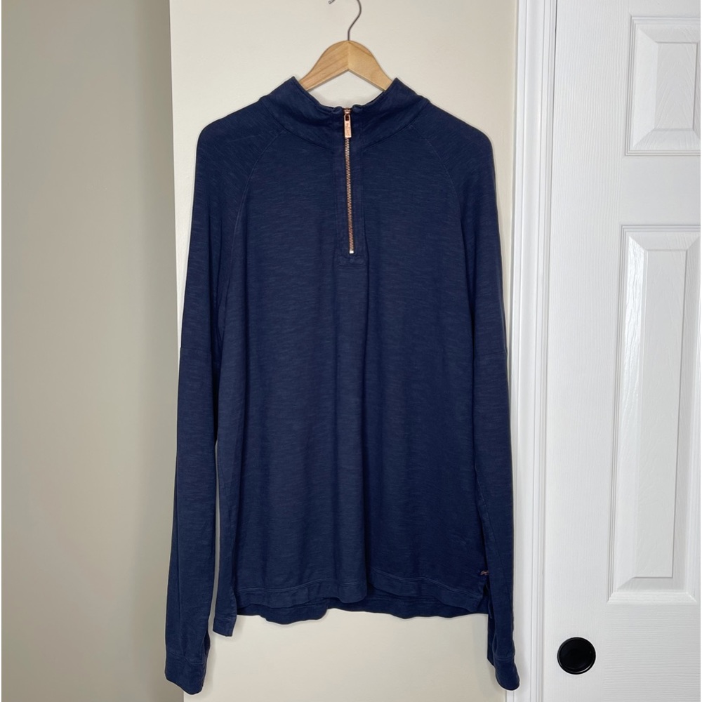 Goodman Brand Half Zip Pullover with Rose Gold Zip Closure